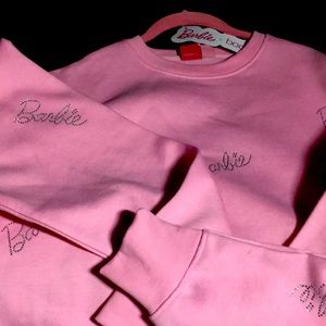 Barbie Logo Rhinestone Sweatshirt